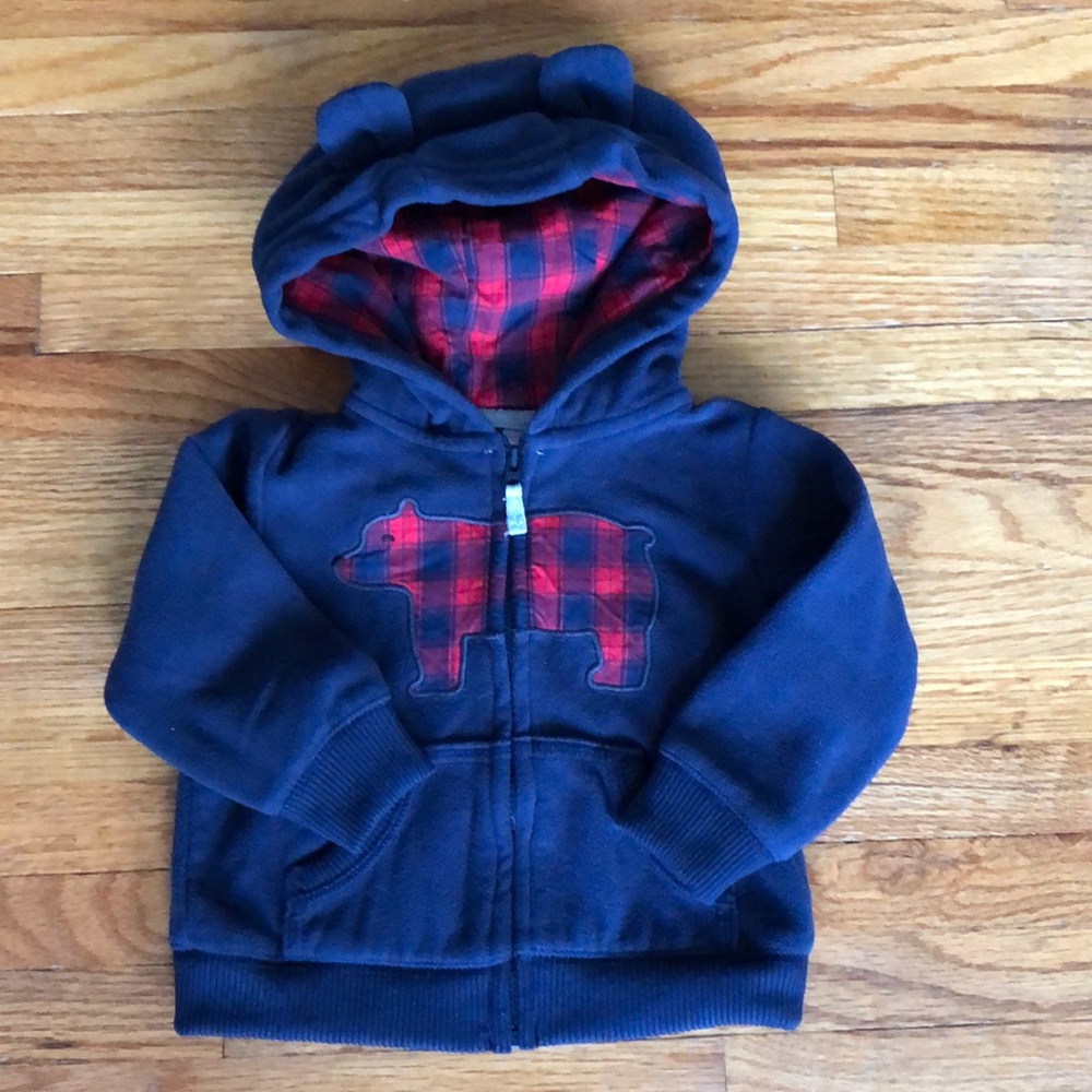 carter’s | navy fleece hoodie | size 9 months